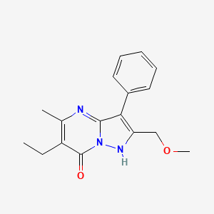 molecular formula C17H19N3O2 B4447982 6-ethyl-2-(methoxymethyl)-5-methyl-3-phenylpyrazolo[1,5-a]pyrimidin-7(4H)-one 