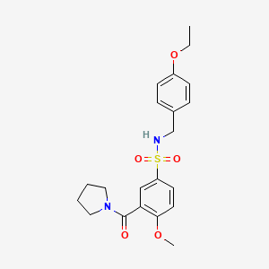 N-(4-ethoxybenzyl)-4-methoxy-3-(1-pyrrolidinylcarbonyl)benzenesulfonamide