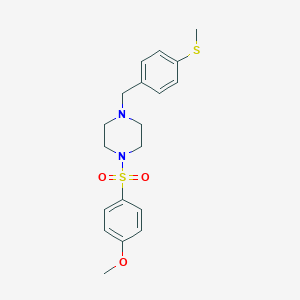 molecular formula C19H24N2O3S2 B444799 1-[(4-Methoxyphenyl)sulfonyl]-4-[4-(methylsulfanyl)benzyl]piperazine 