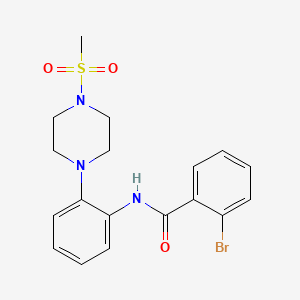 molecular formula C18H20BrN3O3S B4447997 2-bromo-N-{2-[4-(methylsulfonyl)piperazin-1-yl]phenyl}benzamide 