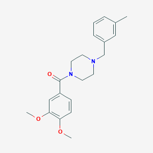 molecular formula C21H26N2O3 B444800 1-(3,4-Dimethoxybenzoyl)-4-(3-methylbenzyl)piperazine 