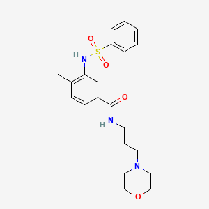 4-methyl-N-[3-(4-morpholinyl)propyl]-3-[(phenylsulfonyl)amino]benzamide