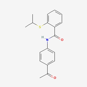 N-(4-acetylphenyl)-2-(propan-2-ylsulfanyl)benzamide