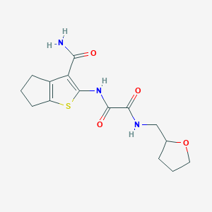 molecular formula C15H19N3O4S B4448042 N-[3-(aminocarbonyl)-5,6-dihydro-4H-cyclopenta[b]thien-2-yl]-N'-(tetrahydro-2-furanylmethyl)ethanediamide 