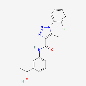 1-(2-chlorophenyl)-N-[3-(1-hydroxyethyl)phenyl]-5-methyl-1H-1,2,3-triazole-4-carboxamide