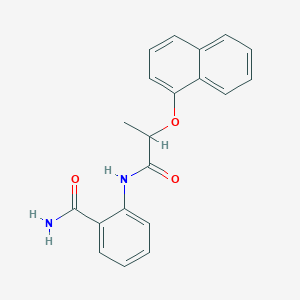 molecular formula C20H18N2O3 B4448057 2-{[2-(1-naphthyloxy)propanoyl]amino}benzamide 