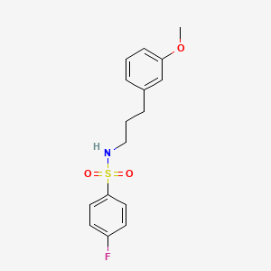 molecular formula C16H18FNO3S B4448070 4-fluoro-N-[3-(3-methoxyphenyl)propyl]benzenesulfonamide 