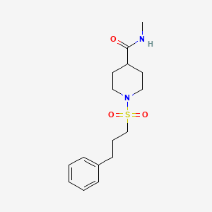 molecular formula C16H24N2O3S B4448073 N-methyl-1-[(3-phenylpropyl)sulfonyl]-4-piperidinecarboxamide 