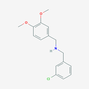 molecular formula C16H18ClNO2 B444808 (3-Chlorobenzyl)(3,4-dimethoxybenzyl)amine CAS No. 423736-96-3