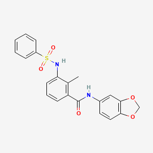 N-1,3-benzodioxol-5-yl-2-methyl-3-[(phenylsulfonyl)amino]benzamide