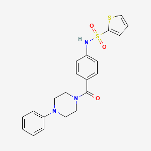 N-{4-[(4-phenyl-1-piperazinyl)carbonyl]phenyl}-2-thiophenesulfonamide