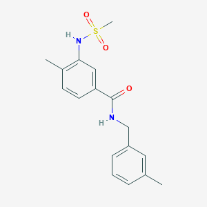 molecular formula C17H20N2O3S B4448094 4-methyl-N-(3-methylbenzyl)-3-[(methylsulfonyl)amino]benzamide 