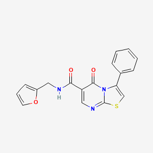 N-(2-furylmethyl)-5-oxo-3-phenyl-5H-[1,3]thiazolo[3,2-a]pyrimidine-6-carboxamide