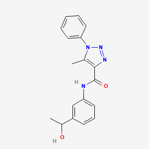 N-[3-(1-hydroxyethyl)phenyl]-5-methyl-1-phenyltriazole-4-carboxamide