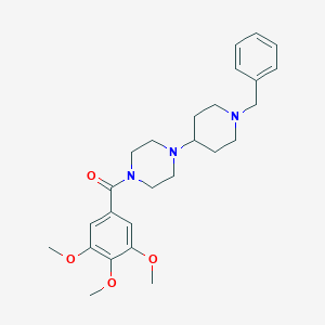 molecular formula C26H35N3O4 B444813 1-(1-Benzyl-4-piperidinyl)-4-(3,4,5-trimethoxybenzoyl)piperazine 