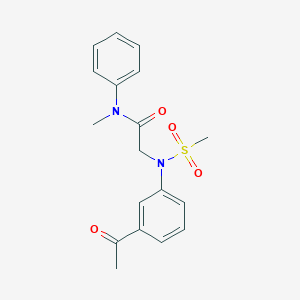 2-(3-acetyl-N-methylsulfonylanilino)-N-methyl-N-phenylacetamide