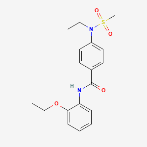 molecular formula C18H22N2O4S B4448152 N-(2-ethoxyphenyl)-4-[ethyl(methylsulfonyl)amino]benzamide 