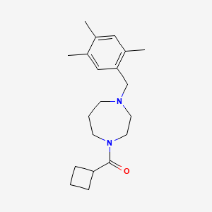 molecular formula C20H30N2O B4448159 1-(cyclobutylcarbonyl)-4-(2,4,5-trimethylbenzyl)-1,4-diazepane 