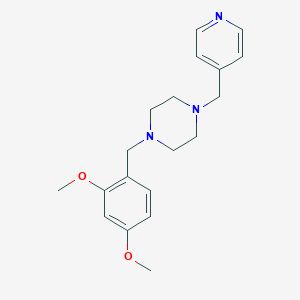 molecular formula C19H25N3O2 B444816 1-(2,4-Dimethoxybenzyl)-4-(pyridin-4-ylmethyl)piperazine 