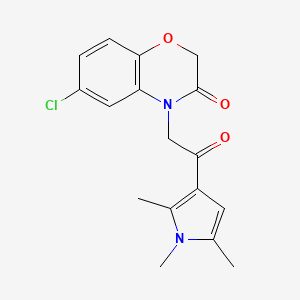 6-chloro-4-[2-oxo-2-(1,2,5-trimethyl-1H-pyrrol-3-yl)ethyl]-2H-1,4-benzoxazin-3(4H)-one