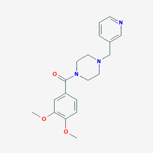 molecular formula C19H23N3O3 B444817 1-(3,4-Dimethoxybenzoyl)-4-(3-pyridinylmethyl)piperazine CAS No. 423738-92-5