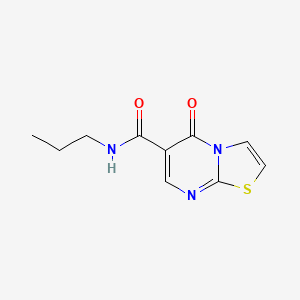 molecular formula C10H11N3O2S B4448186 5-oxo-N-propyl-5H-[1,3]thiazolo[3,2-a]pyrimidine-6-carboxamide 