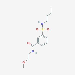 3-[(butylamino)sulfonyl]-N-(2-methoxyethyl)benzamide