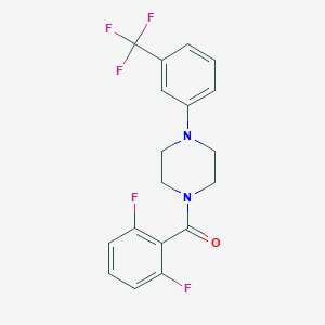 molecular formula C18H15F5N2O B444821 (2,6-Difluorophenyl){4-[3-(trifluoromethyl)phenyl]piperazin-1-yl}methanone 