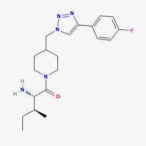 molecular formula C20H28FN5O B4448217 {(1S,2S)-1-[(4-{[4-(4-fluorophenyl)-1H-1,2,3-triazol-1-yl]methyl}-1-piperidinyl)carbonyl]-2-methylbutyl}amine trifluoroacetate 