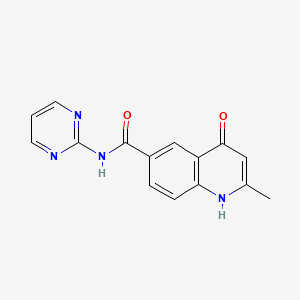 2-methyl-4-oxo-N-(pyrimidin-2-yl)-1,4-dihydroquinoline-6-carboxamide