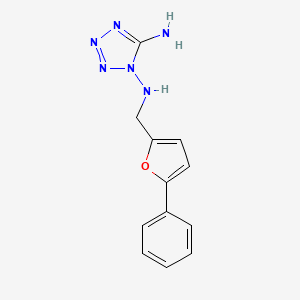 molecular formula C12H12N6O B4448245 N~1~-[(5-phenyl-2-furyl)methyl]-1H-tetrazole-1,5-diamine 