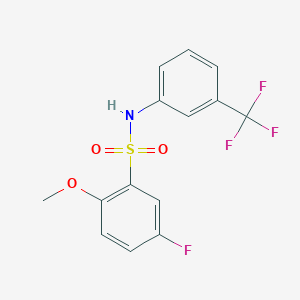 5-fluoro-2-methoxy-N-[3-(trifluoromethyl)phenyl]benzenesulfonamide