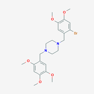 molecular formula C23H31BrN2O5 B444825 1-(2-Bromo-4,5-dimethoxybenzyl)-4-(2,4,5-trimethoxybenzyl)piperazine 