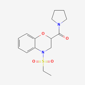 4-(ethylsulfonyl)-2-(1-pyrrolidinylcarbonyl)-3,4-dihydro-2H-1,4-benzoxazine