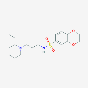 N-[3-(2-ethyl-1-piperidinyl)propyl]-2,3-dihydro-1,4-benzodioxine-6-sulfonamide