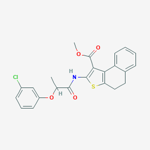 molecular formula C23H20ClNO4S B444827 Methyl 2-{[2-(3-chlorophenoxy)propanoyl]amino}-4,5-dihydronaphtho[2,1-b]thiophene-1-carboxylate 