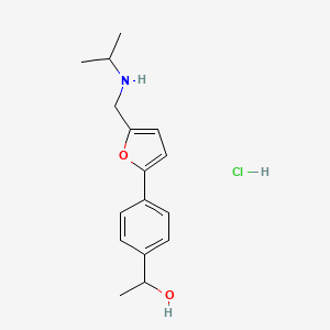 molecular formula C16H22ClNO2 B4448270 1-(4-{5-[(isopropylamino)methyl]-2-furyl}phenyl)ethanol hydrochloride 