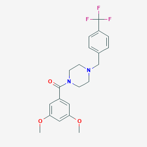 molecular formula C21H23F3N2O3 B444828 (3,5-Dimethoxy-phenyl)-[4-(4-trifluoromethyl-benzyl)-piperazin-1-yl]-methanone 