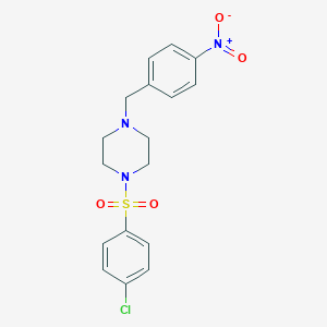 molecular formula C17H18ClN3O4S B444830 1-(4-Chloro-benzenesulfonyl)-4-(4-nitro-benzyl)-piperazine 