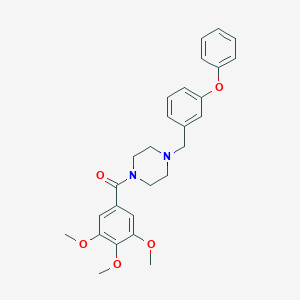 molecular formula C27H30N2O5 B444831 [4-(3-Phenoxy-benzyl)-piperazin-1-yl]-(3,4,5-trimethoxy-phenyl)-methanone 