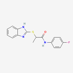 2-(1H-benzimidazol-2-ylsulfanyl)-N-(4-fluorophenyl)propanamide