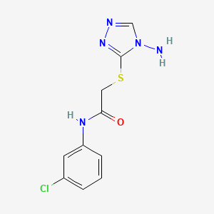 2-[(4-amino-4H-1,2,4-triazol-3-yl)sulfanyl]-N-(3-chlorophenyl)acetamide