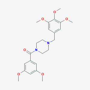 molecular formula C23H30N2O6 B444834 (3,5-Dimethoxy-phenyl)-[4-(3,4,5-trimethoxy-benzyl)-piperazin-1-yl]-methanone 