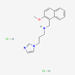 3-imidazol-1-yl-N-[(2-methoxynaphthalen-1-yl)methyl]propan-1-amine;dihydrochloride