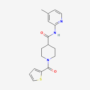 N-(4-methylpyridin-2-yl)-1-(thiophene-2-carbonyl)piperidine-4-carboxamide