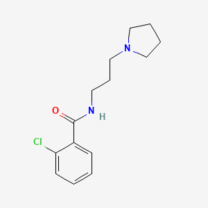 molecular formula C14H19ClN2O B4448365 2-chloro-N-[3-(1-pyrrolidinyl)propyl]benzamide 