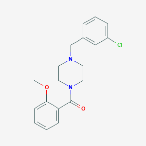 molecular formula C19H21ClN2O2 B444837 1-(3-Chlorobenzyl)-4-(2-methoxybenzoyl)piperazine 