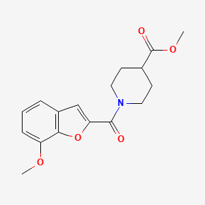 methyl 1-[(7-methoxy-1-benzofuran-2-yl)carbonyl]-4-piperidinecarboxylate