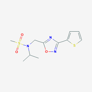 N-propan-2-yl-N-[(3-thiophen-2-yl-1,2,4-oxadiazol-5-yl)methyl]methanesulfonamide