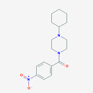 molecular formula C17H23N3O3 B444840 1-环己基-4-(4-硝基苯甲酰)哌嗪 CAS No. 625411-48-5